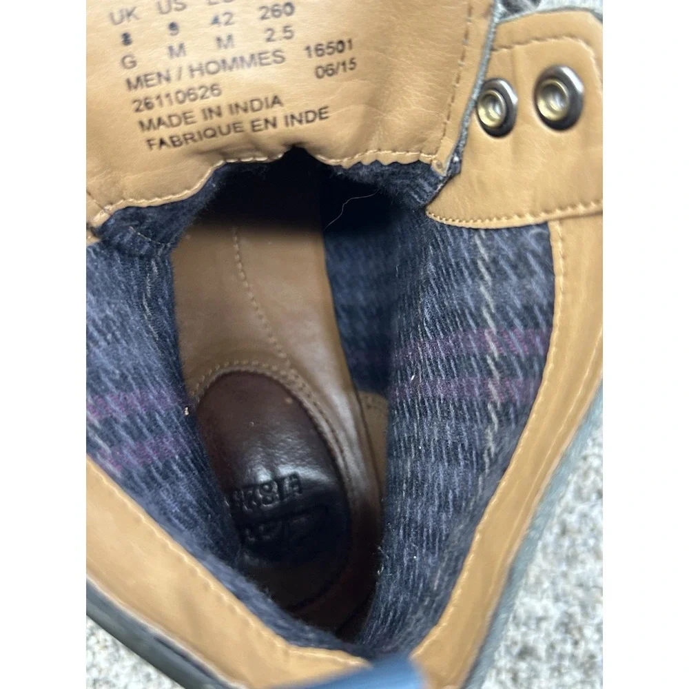 Clarks Mens Size 9M‎ Bushwick Peak Grey Leather Suede Lace up Boots